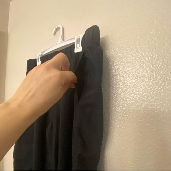 Gap black pull on Twill Cargo Pants mid rise cotton lyocell tincel trousers M - Picture 5 of 14